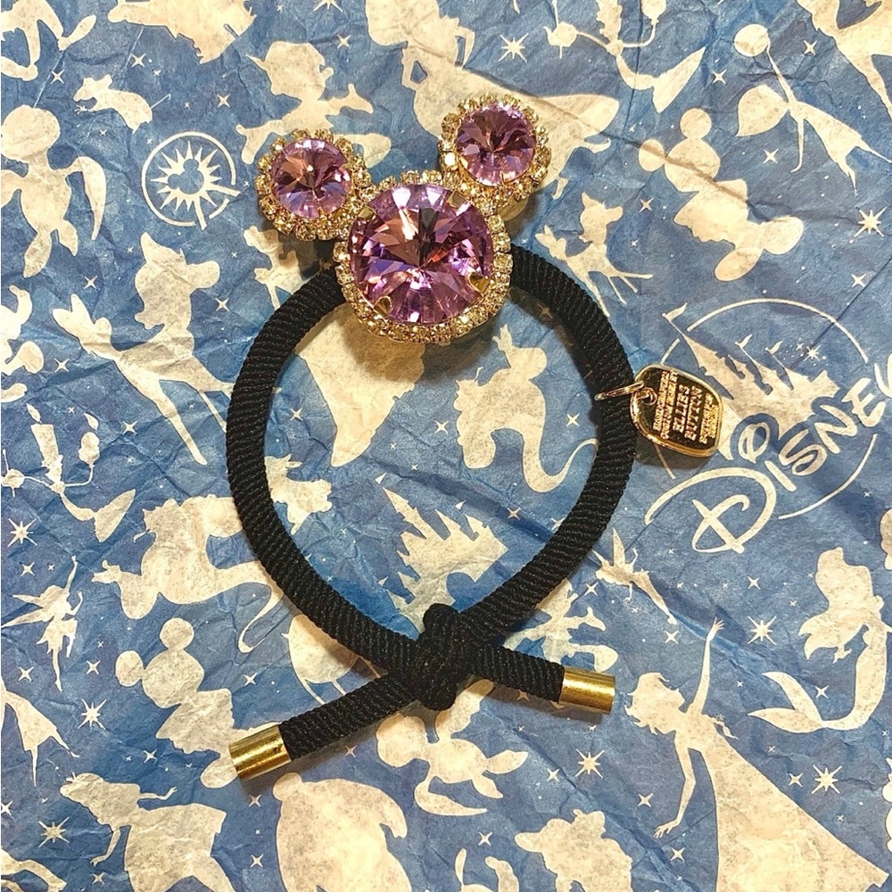 NWT Disney Mickey Mouse Purple Inspired Rhinestone Hair Elastic